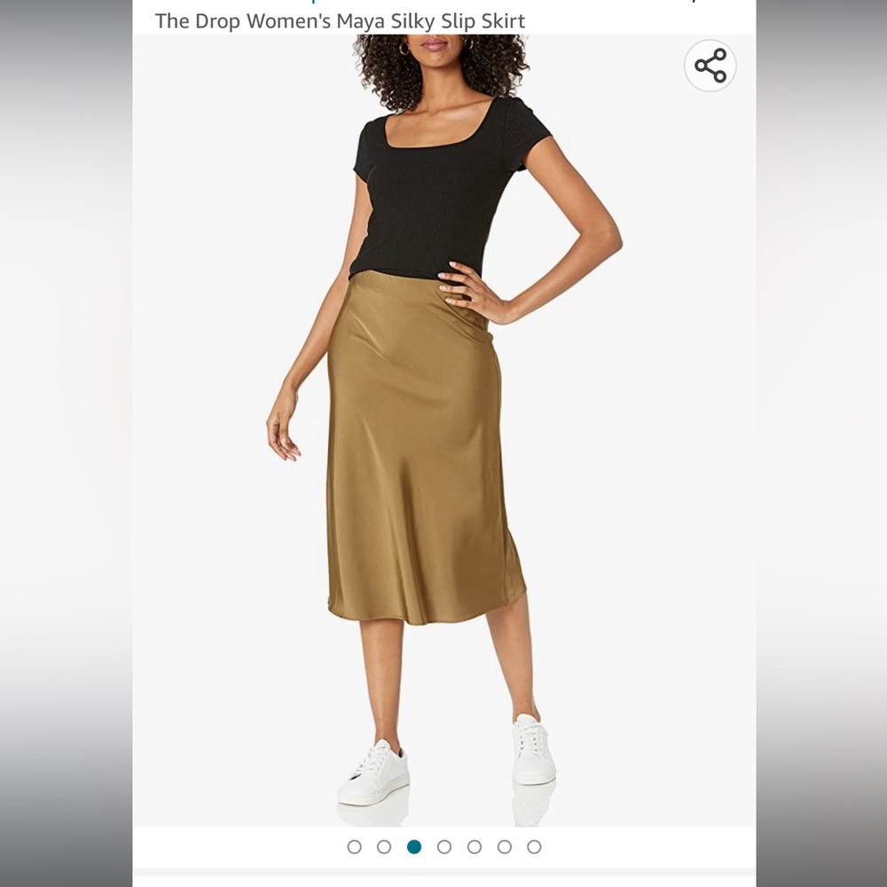 The Drop Women's Maya Silky Slip Skirt